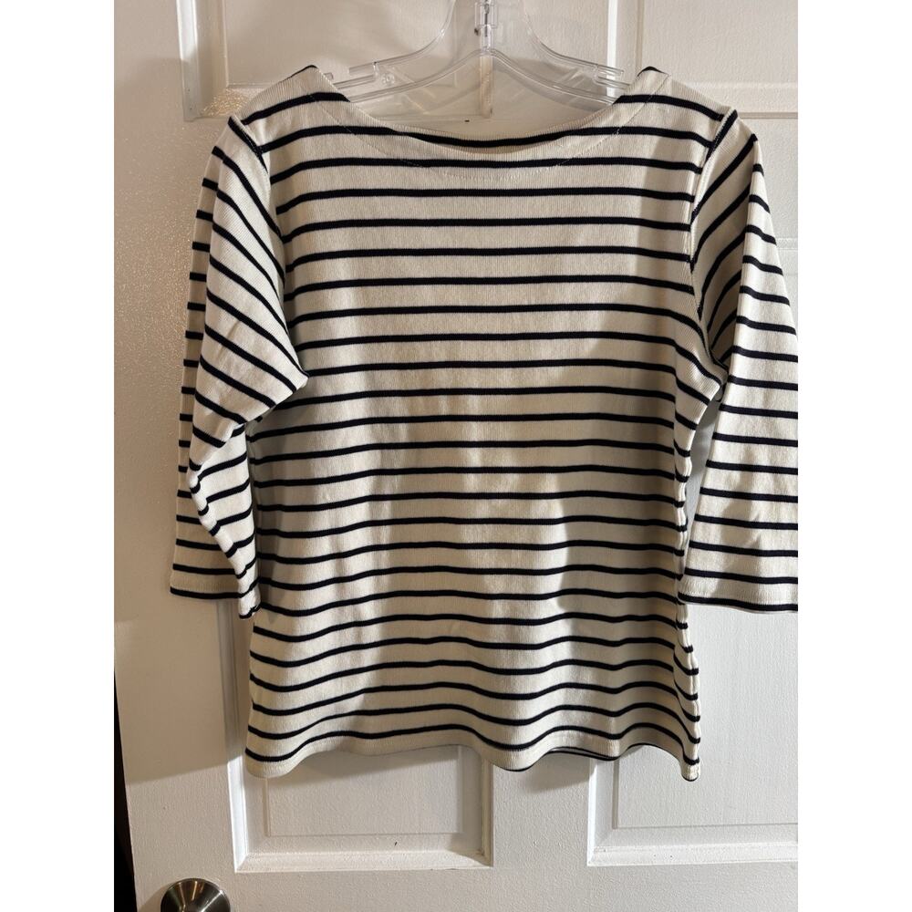 Ladies L.L. Bean Striped Top Size Large